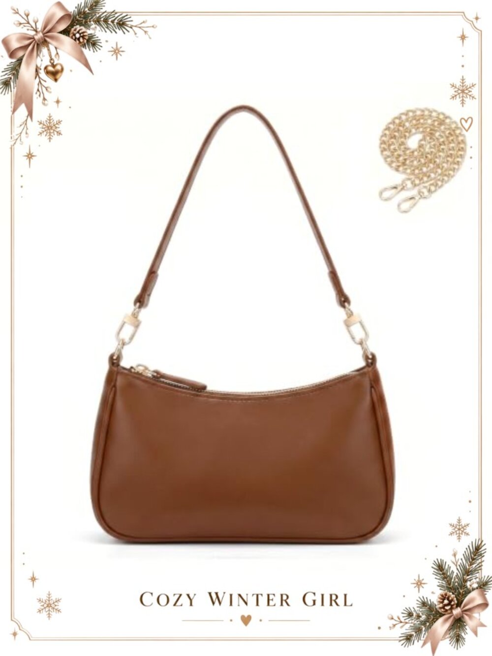 Vegan Leather Shoulder Bag Crossbody Purse Hobo Handbag 2 Straps
